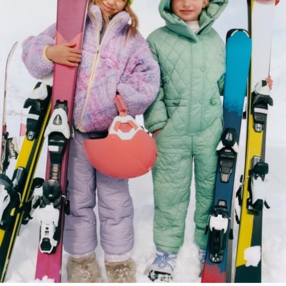 Zara Bottoms Nwt Zara Quilted Snowsuit Snow Jumpsuit 89 Years Old